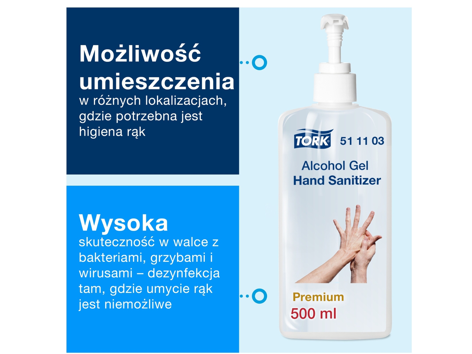 Dezynfekant Żel  TORK 511103 butelka 500ml
